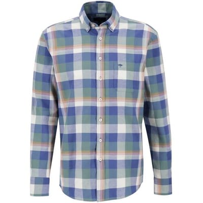 Fynch-Hatton Overhemd Bold Checks Button Down Pale Berry / male