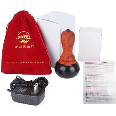 Elektrische verwarming Bian Stone Gua Sha Massager Warme kompressen Lichaamsfysiotherapie Tool Rug Gezicht Massage Warme Moxibustion Guasha Tool CN