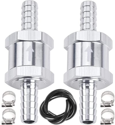 Allecto - Wegwerp-terugslagklep - Brandstofslang - Aluminium - 5/16