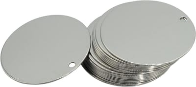 Ronde Metalen Graveerbare Tags met Gat Roestvrij Staal 25 Stuks