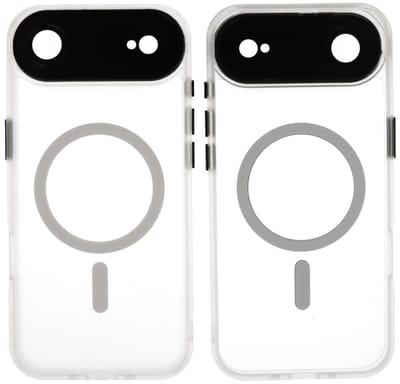 MagSafe Hoesje Geschikt voor iPhone Air - Mat-Transparent met Camera Beschermer Case - Wit