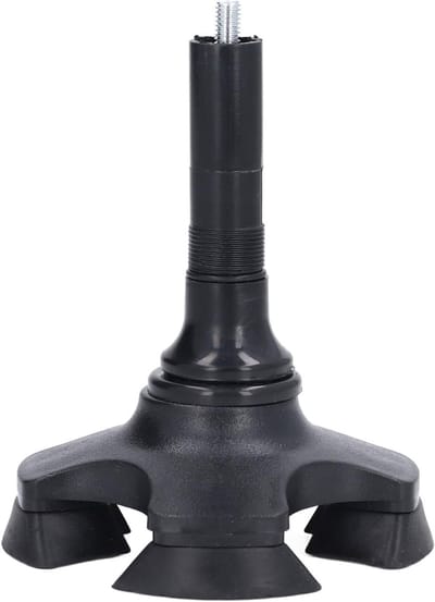 Stevige wandelstok met 4 ondersteunende voeten, schokabsorberend en zelfstaand, ideaal voor extra stabiliteit en comfort
