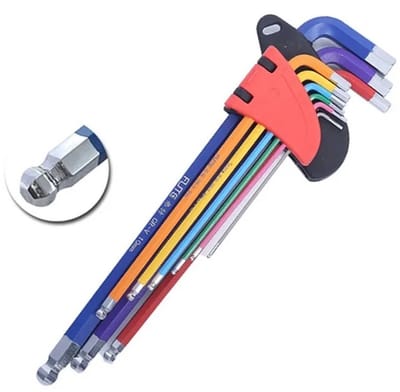 WiseGoods Premium Inbussleutelset - 9-Delige L-Vormige Set - Professioneel Gereedschap Voor Precisie Klussen - Reparatie Tools