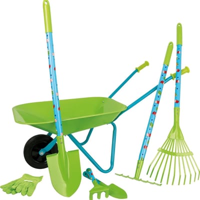 MMP® Kruiwagen Kind - Kruiwagen Speelgoed - Tuingereedschap Kind - 73x11x37cm - Groen