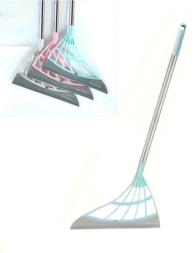 PolkaHome 2-delige Siliconen Wisser & Bezem – 110cm Uitschuifbaar | Vloertrekker, Raamwisser & Dierenharen Verwijderaar | Voor Ramen, Vloeren, Spiegels & Badkamer