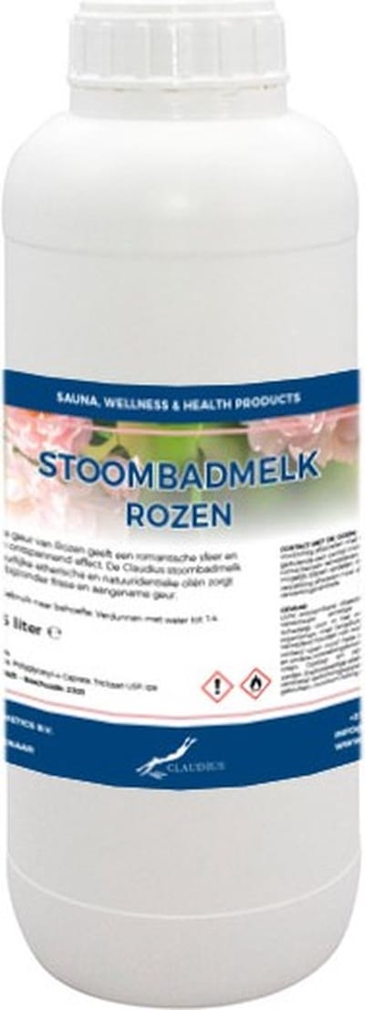 Stoombadmelk Rozen 1 liter