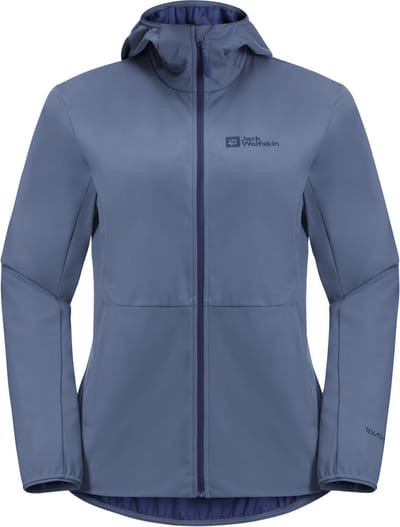 Jack Wolfskin FELDBERG HOODY W Dames Outdoorjas - elemental blauw - Maat M