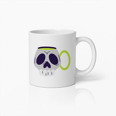 Schedel Mok 330ml – Coole Halloween Koffiebeker met Griezelig Schedel Ontwerp – Perfect Cadeau voor Horror- & Gothicliefhebbers
