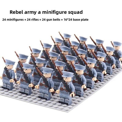 Militaire Duitse Sovjet & Amerikaanse soldaten diverse legioenen nieuwste Tweede Wereldoorlog poppen falanx pak geweer assemblage bouwstenen