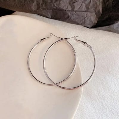 Hoops 5cm - Premium Stainless Steel - Waterproof - Glansvast - Basic oorringen - Minimalistische sieraden - The Jewellery Salon