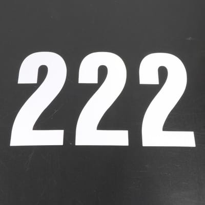 3-pack nummer 2 blackbird wit racing stickers 13x6cm voor motor quad nieuw