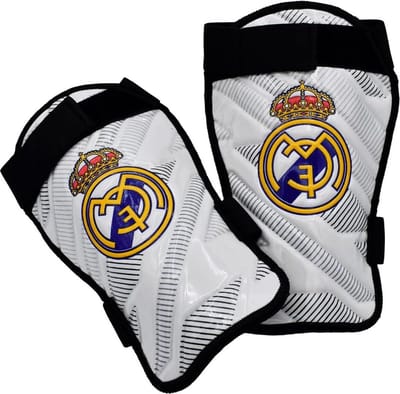 Scheenbeschermers maat XS voor Real Madrid fans - Bescherming voor voetbaltraining