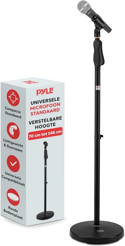 Universele Microfoonstandaard voor Podium en Studio - In Hoogte Verstelbaar