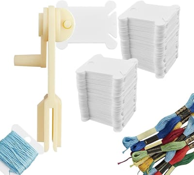 Borduurgaren Kaarten - Naaiopslag Wikkelaar - Hobby Projecten - Dubbele Draad Gesp - 120 Stuks - Kleurrijk