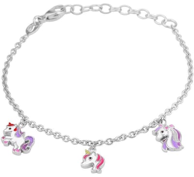 Zilver Gerhodineerde Armband eenhoorn 1 1330339
