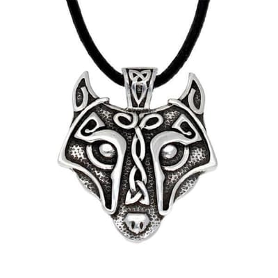St Justin Viking wolf hanger (PN1072)