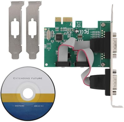 Dailygoody - PCI Express-kaart - 2 poorten RS-232 - Netwerkserveradapter - Compact formaat - Betrouwbare verbinding - Geschikt voor oudere systemen