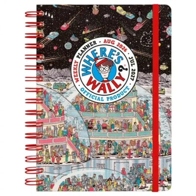 Grupo Erik Where's Wally - 2026/2027 Week To View A5 12 Months Academic Schoolagenda - Multicolours