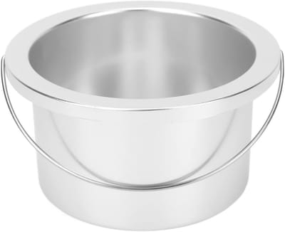 Wax Verwarmer Pot - Binnenpot Houder - Ontharen Thuis - Snelle Warmtegeleiding - 10.5 cm Diameter - Zilver
