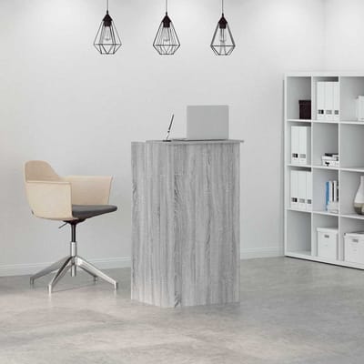 vidaXL - Receptiebalie - 55x50x103,5 - cm - bewerkt - hout - grijs - sonoma - eiken