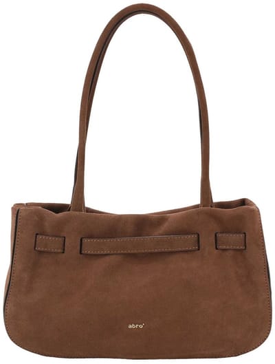 abro Leren schoudertas Leather Suede Shoulder Bag Jill Wood bruine