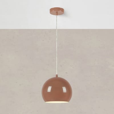 Markslöjd Hanglamp Pop, Ø 20 cm, bruin, metaal