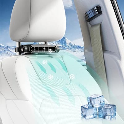SnelShoppen - USB Auto Ventilator voor Achterbank, Draagbare Stille Auto Koelventilator met 3 Snelheden, Ideaal voor Jeep, Vrachtwagens, RV's en Vans