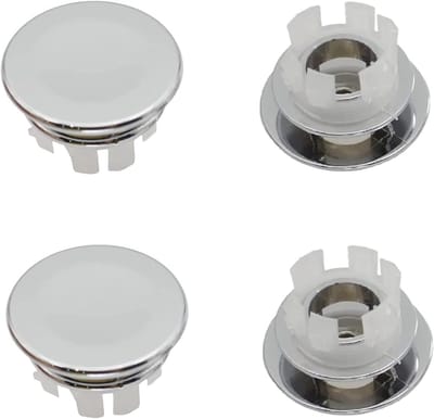 4 Stks Badkamer Aanrecht Ronde Overloop Ring Verchromen Ronde Overloop Gat Cover Cap Basin Trim Overloop Afvoer Cover Cover