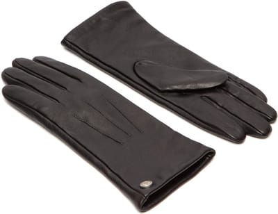 Leren Handschoenen Dames - Gevoerd Luxe Wollen Voering - 100% zacht schapenleer - Dames Handschoenen Winter - Frickin Model Eve - Comfortabel Warme Handen en Vingers - Touchscreen Handschoenen Dames Zwart - maat L