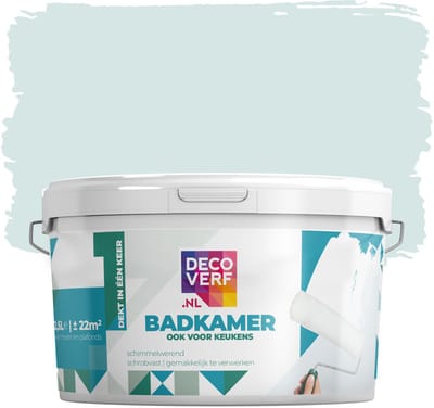 Decoverf badkamer verf ijsblauw, 2.5L