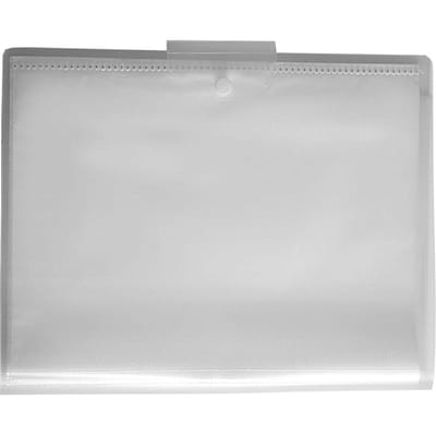 Chemise Dossier Format A3 Multi Poches PP Transparent Bord Rond Organisateur de Documents avec Fermeture à Boucle pour Bureau École Étudiants 20 Pockets transparent