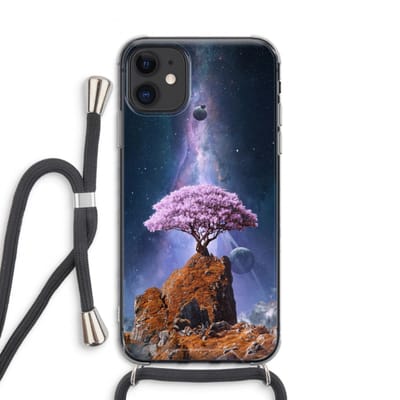 Case Company® - Hoesje met koord geschikt voor iPhone 11 hoesje met Koord - Ambition - Telefoonhoesje met Zwart Koord - Bescherming aan alle Kanten en Over de Schermrand