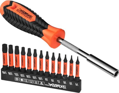 Torx Bitset - Schroevendraaier Bits - Elektronica Reparatie - Magnetische Driver - 50mm Lengte - Oranje Zwart