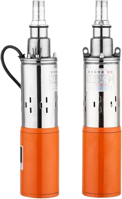 Zonne Waterpomp - Accu Schroefpomp - Water Verpompen - Hoog Debiet - 30m Hefhoogte - Zilver