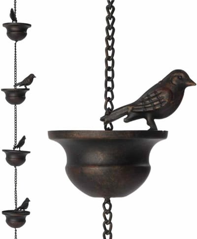 Regenketting - Waterafvoer - Tuindecoratie - Uniek metaal design - 2.4 meter - Metaal
