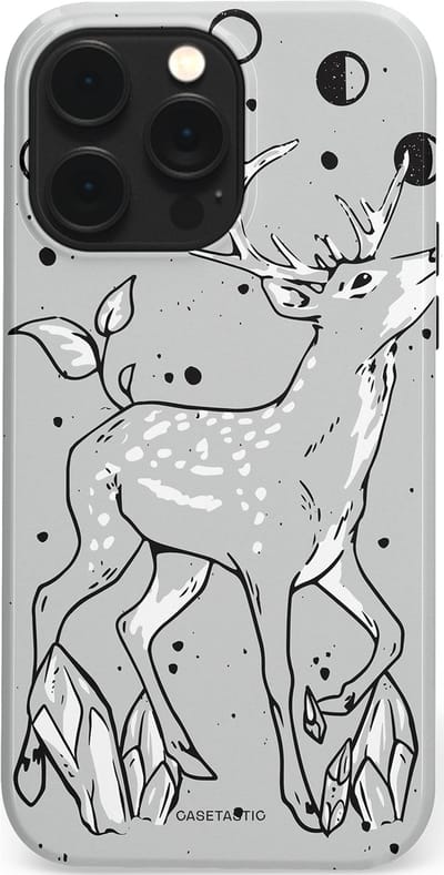 Casetastic Hoesje Geschikt voor Apple iPhone 14 Pro Max Magsafe - Stijlvolle Beschermende Duo-layer Case - Kristalwoud