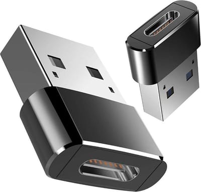 DrPhone C2 Pro - Metalen USB-C vrouwelijk naar USB 2.0 mannelijk Adapter – Converter – Zwart