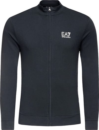 Emporio Armani - EA7 | Sweatvest | Blauw – Night blue | Logo | Opstaande Kraag | Maat XL