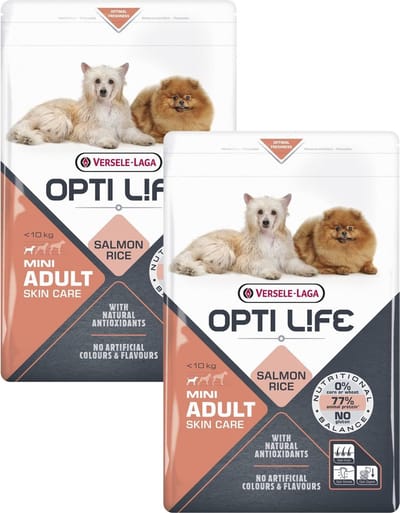 Opti Life Adult Skin Care Mini - Hondenvoer - 2 x 2.5 kg
