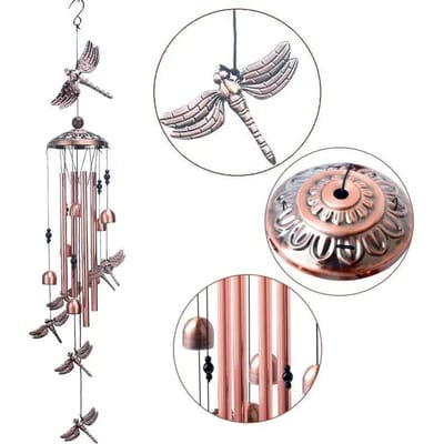 Metalen Schildpad Vlinder Olifant Libel Windgongen Brons Retro IJzeren Windbellen Voor Buiten Huis Tuindecoratie Cadeaus gray