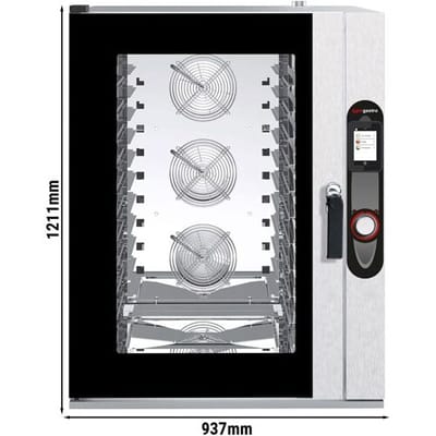 GGM Gastro Bäckerei-Kombidämpfer - Touch - 10x EN 600x400 - inkl. Waschsystem Zilver / Zwart