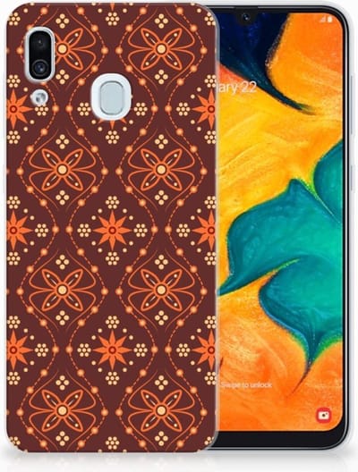 Samsung Galaxy A30 TPU bumper Batik Brown