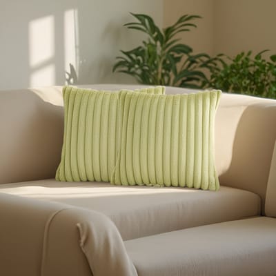 HAUSS SPOLE - Fluwelen Kussensloop- Matchagroen - Kussenslopen 45 X 45 Cm - Set Van 2 - Kussenhoes - Kussenhoezen - Sierkussens - Pluche Stof