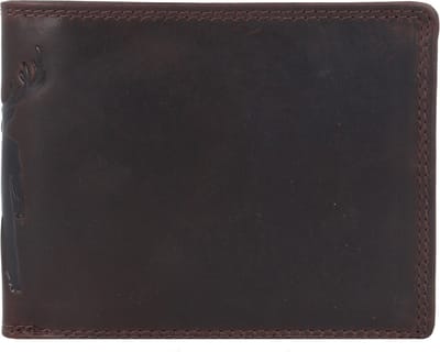 Jack Kinsky Monterey Portemonnee RFID-bescherming Leer 12.5 cm - Jongens - Horizontaal - mokka