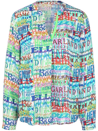Blouse zonder sluiting Van Peter Hahn blauw