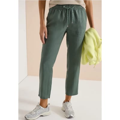 Slim Legs broek in causale pasvorm van linnen