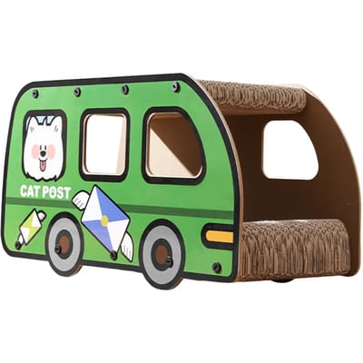 Truck Kattenhuis Krabplank Kattenkrabplank voor Binnenkatten Krabben Huisdierbenodigdheden Huisdier Speelgoed voor Kittens Kat black