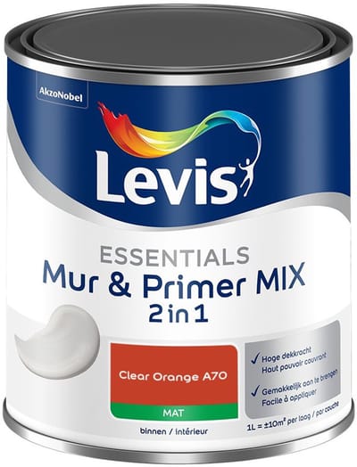 Levis - Essentials Mur & Primer Mix - Clear Orange A70 - Mengverf - 1 L