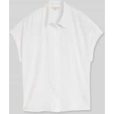 Tom Tailor - Losvallende blouse met linnen - Maat 44 - White