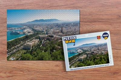 Puzzel Een luchtfoto van Málaga vanaf een uitkijkpunt Spanje - Legpuzzel - Puzzel 1000 stukjes volwassenen